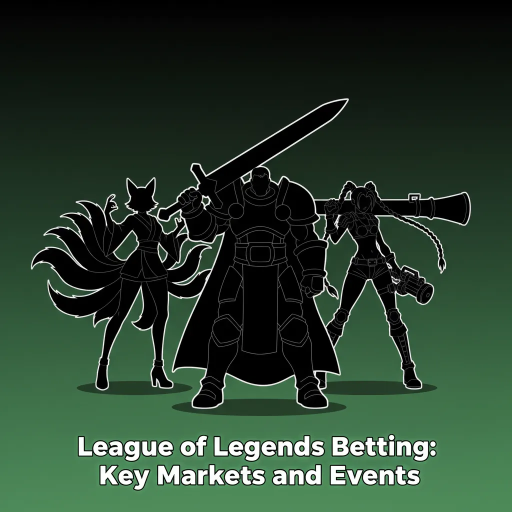 LoL betting guide with markets like match winner, first dragon/baron, total kills; highlights Worlds, MSI, LEC, LCK, LPL.