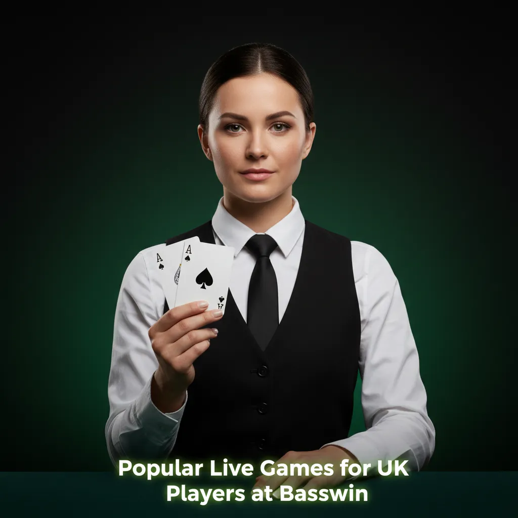 Banner showcasing top UK live games at Basswin: Lightning Roulette, Crazy Time, Infinite Blackjack, Speed Baccarat.